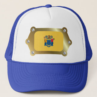 Camionero Gorra de bandera con marco de Nueva Jersey