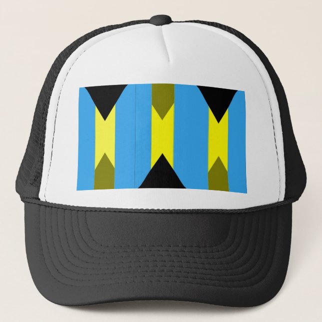 Camionero Gorra de Bandera de Bahamas (Anverso)