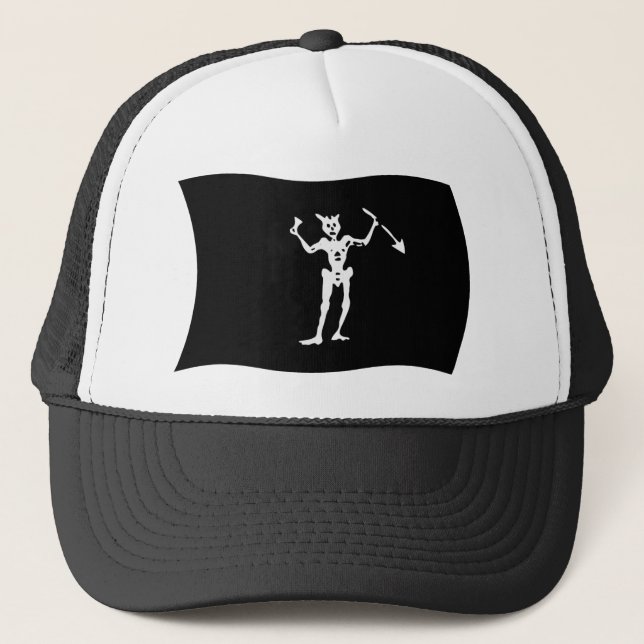 Camionero Gorra de bandera de barba negra (Anverso)