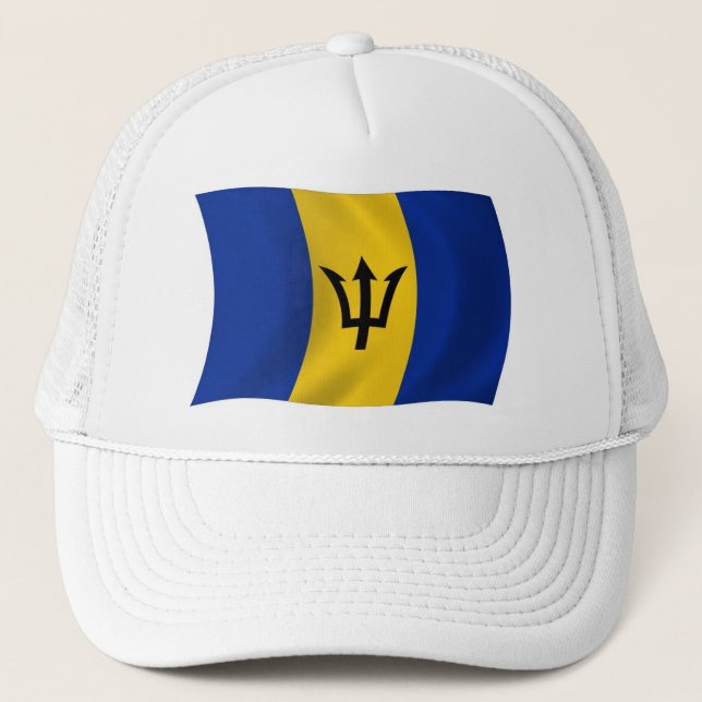 Camionero Gorra de Bandera de Barbados (Anverso)