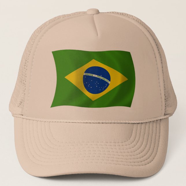 Camionero Gorra de bandera de Brasil (Anverso)