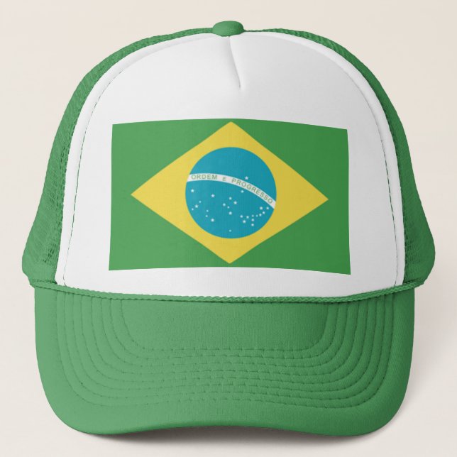 Camionero Gorra de bandera de Brasil (Anverso)
