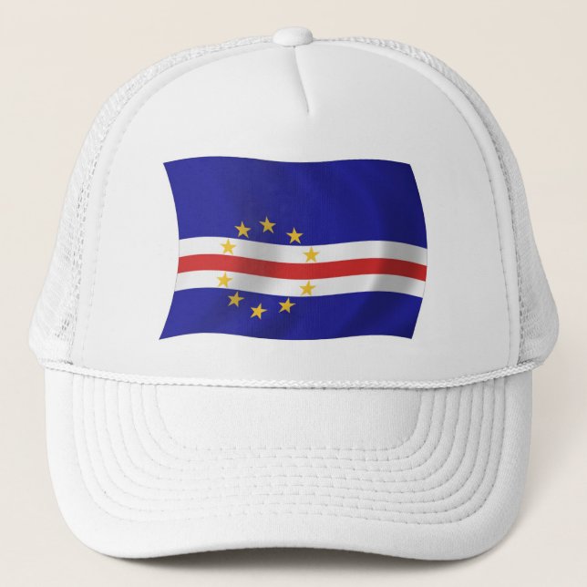 Camionero Gorra de bandera de Cabo Verde (Anverso)