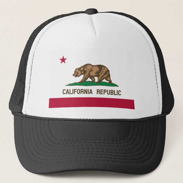 Camionero Gorra de bandera de California (Anverso)