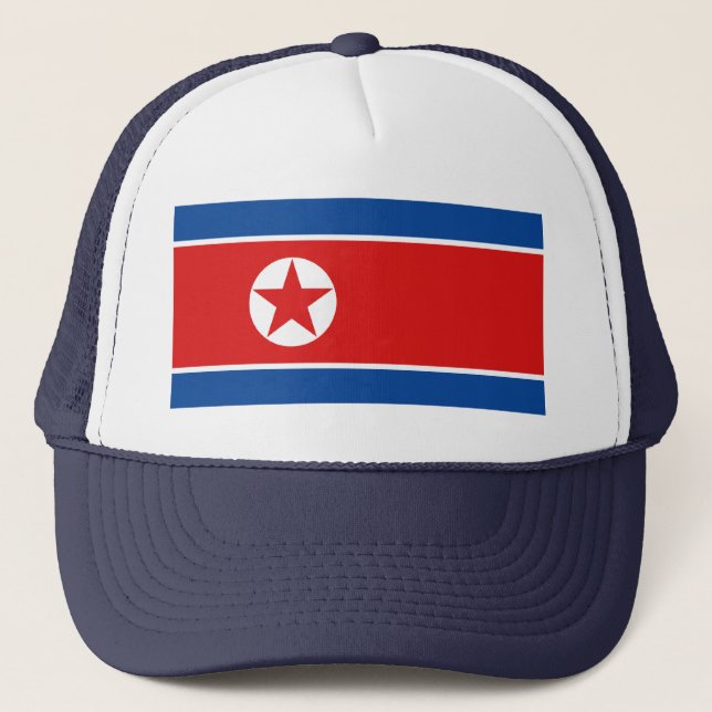 Camionero Gorra de bandera de Corea del Norte (Anverso)