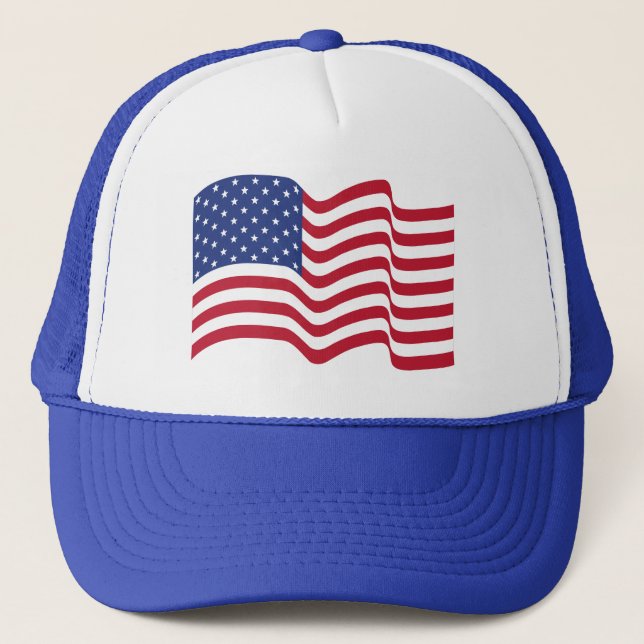 Camionero Gorra de bandera de Estados Unidos clásico (Anverso)