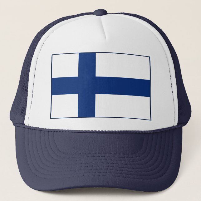 Camionero Gorra de bandera de Finlandia (Anverso)