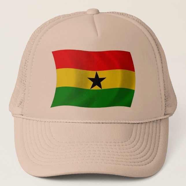 Camionero Gorra de Bandera de Ghana (Anverso)