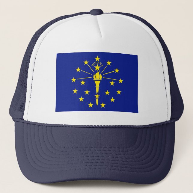 Camionero Gorra de Bandera de Indiana (Anverso)