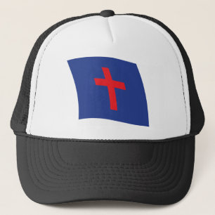 Camionero Gorra de Bandera de la Religión Cristiana