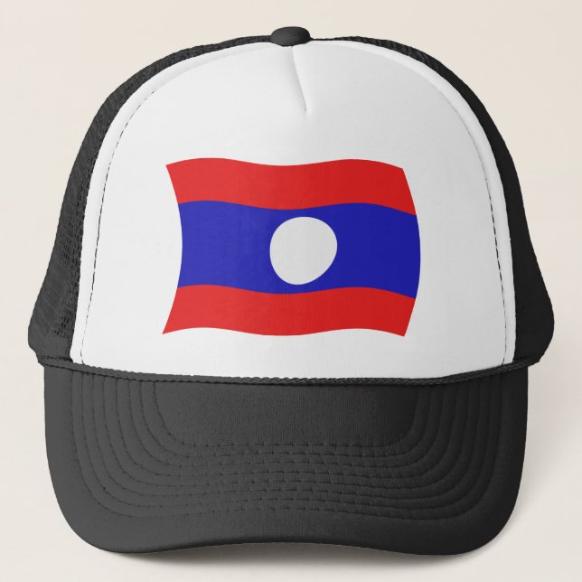 Camionero Gorra de Bandera de Laos (Anverso)