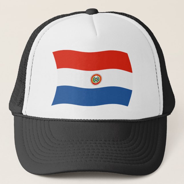Camionero Gorra de Bandera de Paraguay (Anverso)