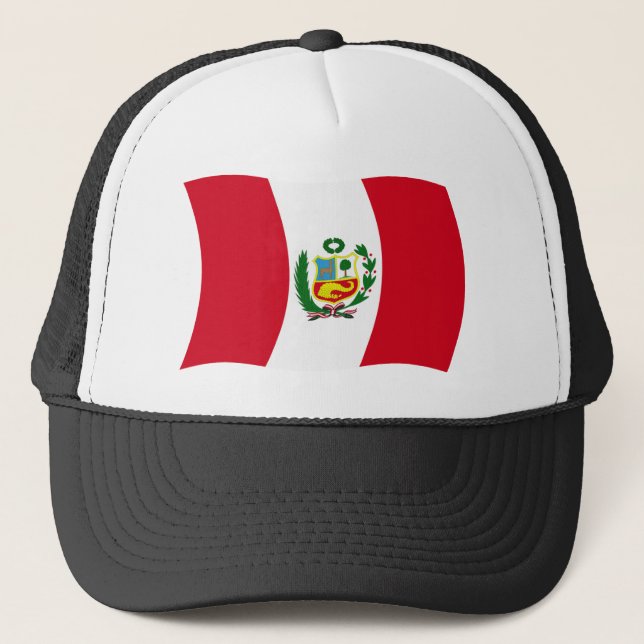 Camionero Gorra de bandera de Perú (Anverso)