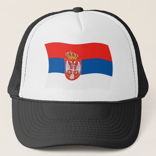 Camionero Gorra de bandera de Serbia (Anverso)
