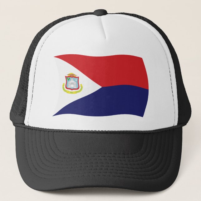 Camionero Gorra de bandera de Sint Maarten (Anverso)