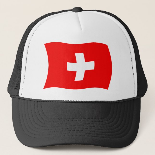 Camionero Gorra de bandera de Suiza (Anverso)