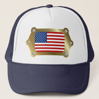 Camionero GORRA de bandera enmarcado de Estados Unidos