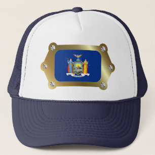 Camionero Gorra de Bandera enmarcado de Nueva York
