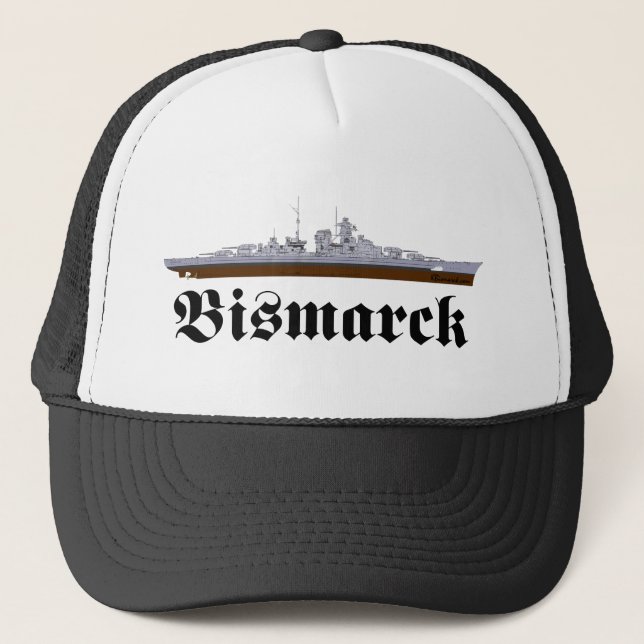 Camionero Gorra de barco de guerra Bismarck (Anverso)