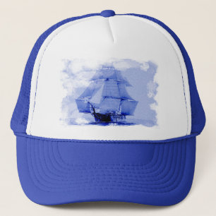 Camionero Gorra de barco de vela vintage USS Monongahela