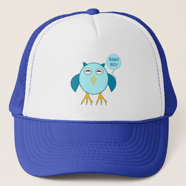Camionero Gorra de Bbay Boy Owl Cute Blue (Anverso)