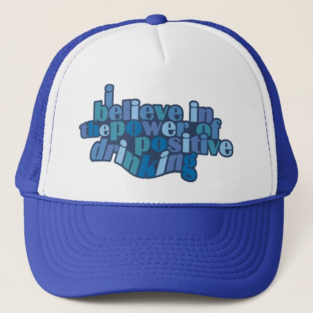 Camionero Gorra de bebida positiva - elegir color (Anverso)