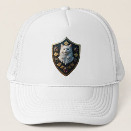 Camionero Gorra de béisbol con escudo persa blanco lindo