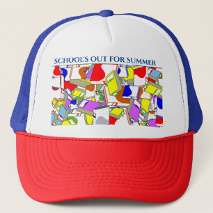 Camionero Gorra de béisbol con rojo, blanco y azul. "LA ESCU