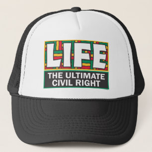 Camionero Gorra de béisbol con un mensaje provida.