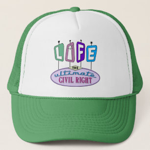 Camionero Gorra de béisbol con un mensaje provida.