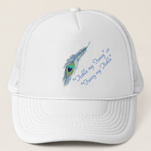 Camionero Gorra de béisbol coqueta del diseño del pavo rea