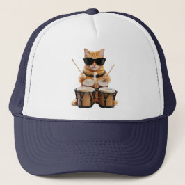 Camionero Gorra de béisbol Cute Tabby Bongos