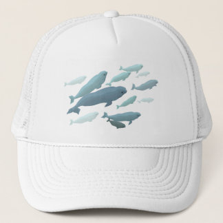 Camionero Gorra de béisbol de la ballena de la beluga y