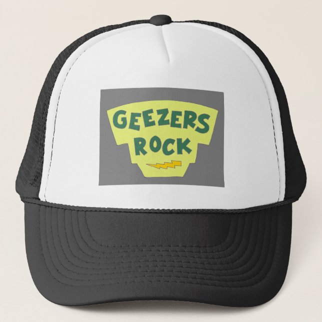 Camionero Gorra de béisbol de la roca de los Geezers (Anverso)