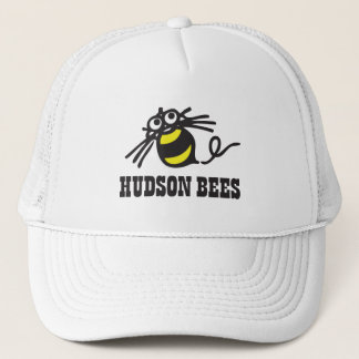 Camionero Gorra de béisbol de las abejas del Hudson (blanca)