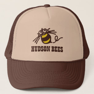 Camionero Gorra de béisbol de las abejas del Hudson (Brown)