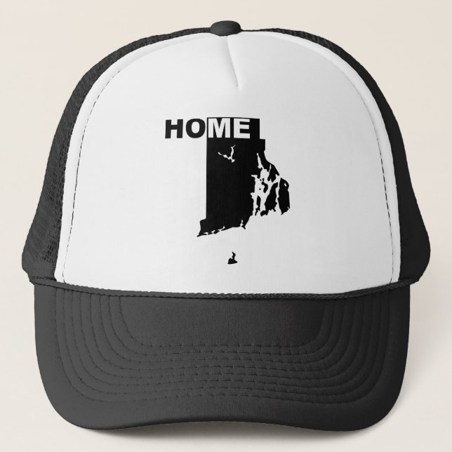 Camionero Gorra de béisbol de Rhode Island, hogar lejos del  (Anverso)