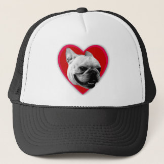 Camionero Gorra de béisbol del bulldog francés del amor
