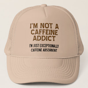 Camionero Gorra de béisbol divertida absorbente de cafeína