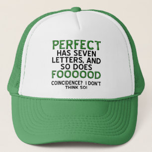 Camionero Gorra de béisbol divertida de comida perfecta