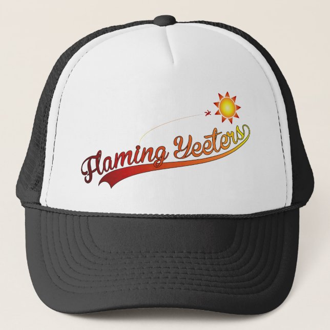 Camionero Gorra de béisbol Flaming Yeeters (Anverso)