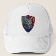 Gorra de béisbol Gray Tabby Shield