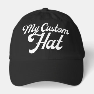 Camionero Gorra de béisbol negra personalizada en blanco (Go