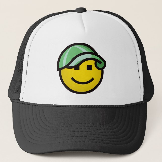 Camionero Gorra de béisbol Smilie - verde (Anverso)
