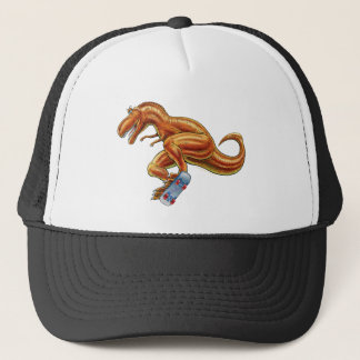 Camionero Gorra de béisbol T-rex en el monopatín