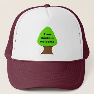 Camionero Gorra de bienvenida de los pensadores de árbol