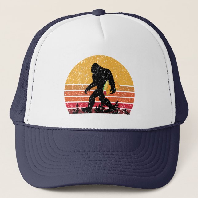 Camionero Gorra de Bigfoot para las mujeres y los hombres (Anverso)