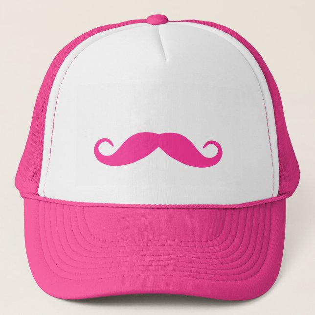 Camionero Gorra de bigote rosa (Anverso)
