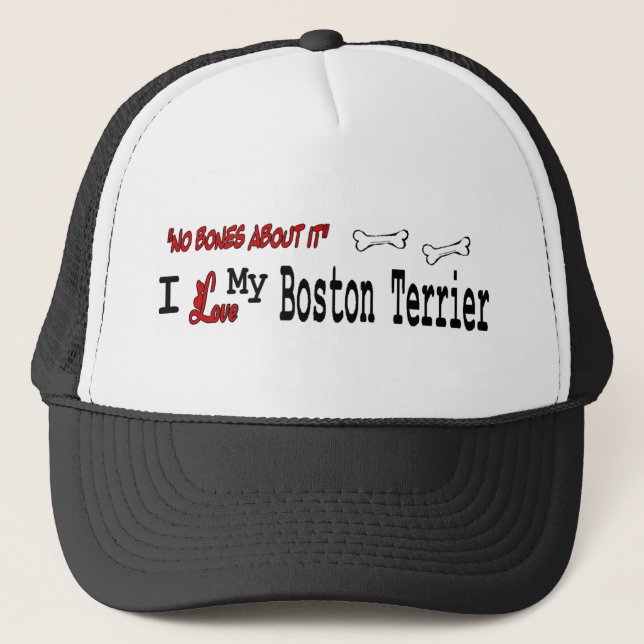 Camionero Gorra de Boston Terrier (I Love) (Anverso)