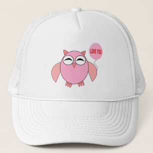 Camionero Gorra De Búho De Cute Pink